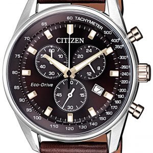 Citizen Chrono At2396-19x Kello Ruskea / Nahka