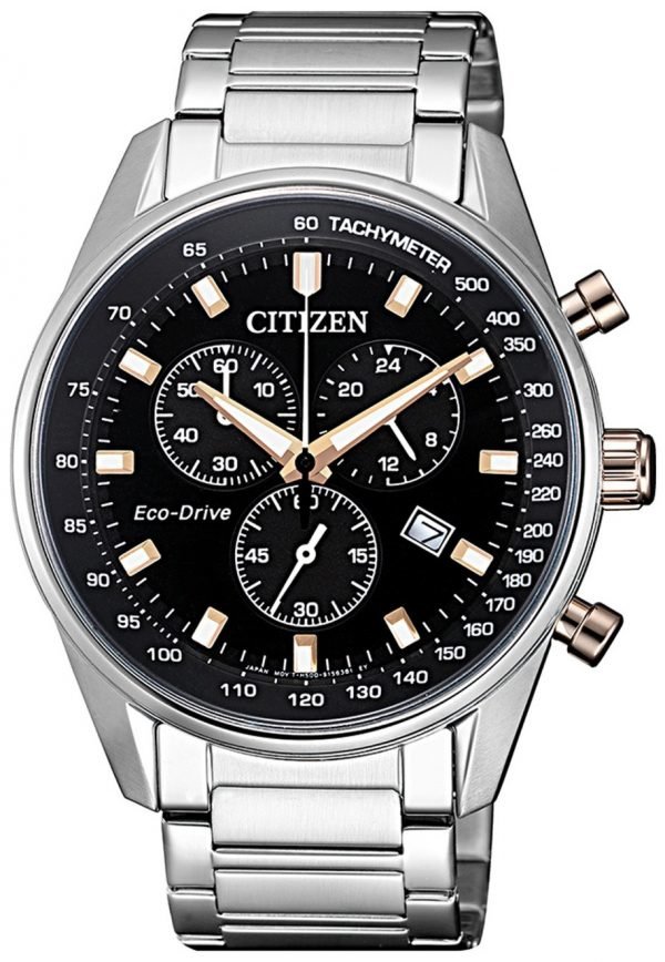 Citizen Chrono At2396-86e Kello Musta / Teräs