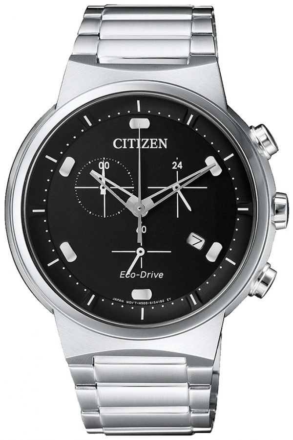 Citizen Chrono At2400-81e Kello Musta / Teräs