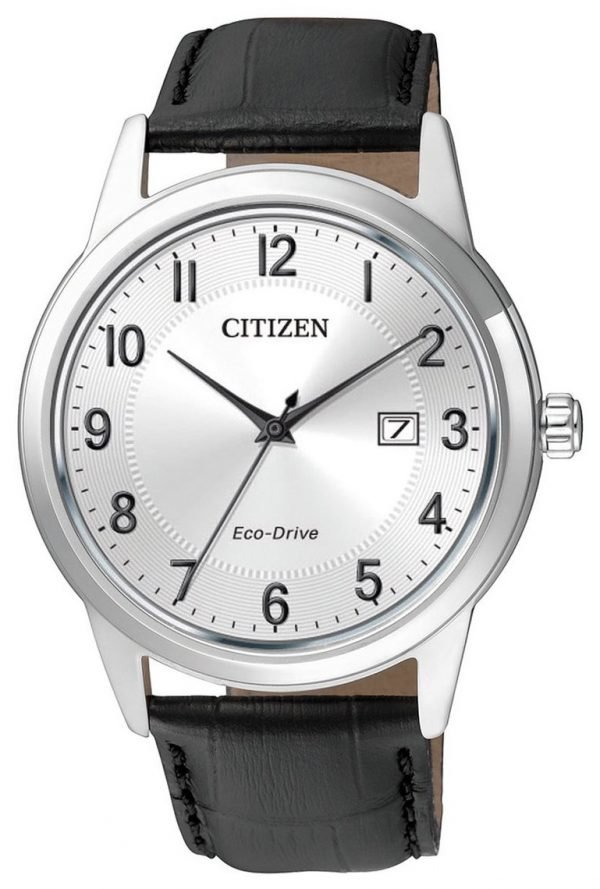 Citizen Dress Aw1231-07a Kello Valkoinen / Nahka