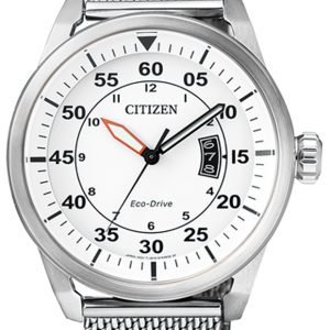 Citizen Dress Aw1360-55a Kello Valkoinen / Teräs