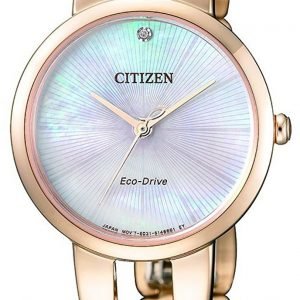 Citizen Dress Em0433-87d Kello Hopea / Kullansävytetty Teräs