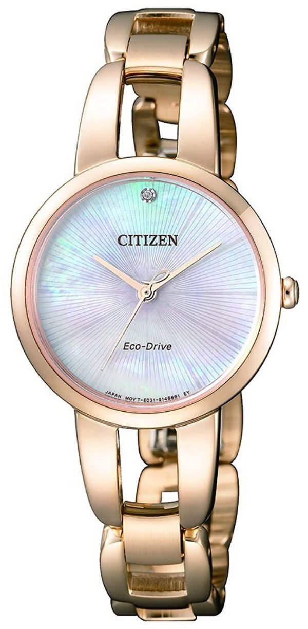 Citizen Dress Em0433-87d Kello Hopea / Kullansävytetty Teräs