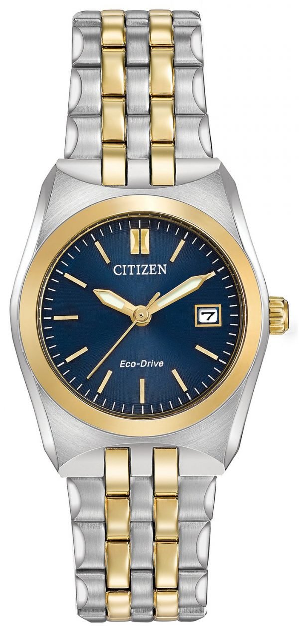 Citizen Dress Ew2294-53l Kello Sininen / Kullansävytetty