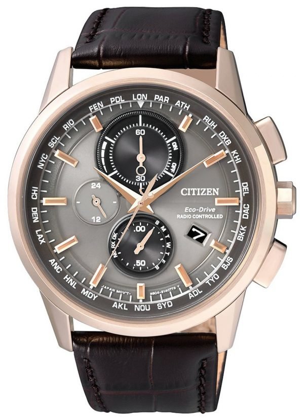 Citizen Eco Drive 180 At8113-12h Kello Harmaa / Nahka