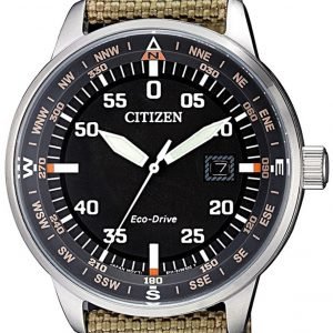 Citizen Eco Drive 180 Bm7390-14e Kello Musta / Tekstiili