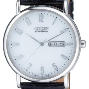 Citizen Eco Drive 180 Bm8241-01b Kello Valkoinen / Nahka