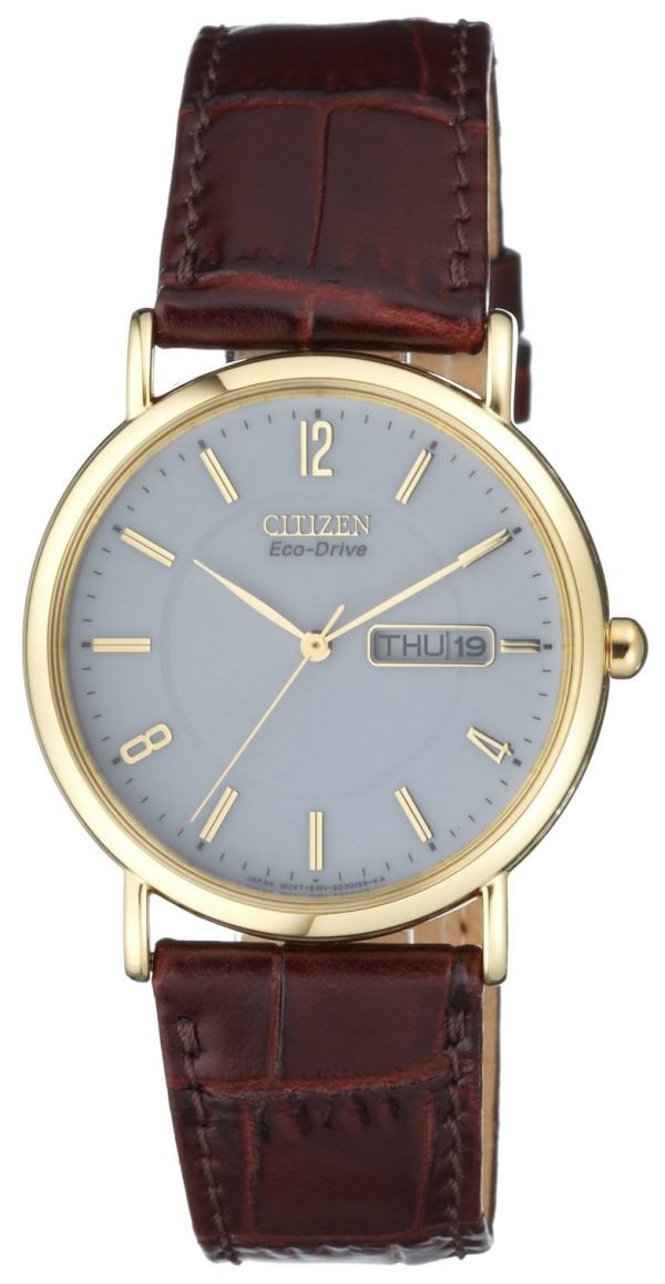 Citizen Eco Drive 180 Bm8243-05a Kello Valkoinen / Nahka