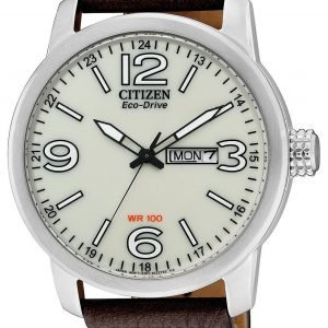 Citizen Eco Drive 180 Bm8470-03a Kello Valkoinen / Nahka