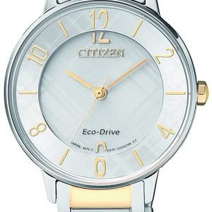 Citizen Elegance Em0524-83a Kello Hopea / Kullansävytetty