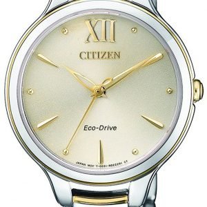 Citizen Elegance Em0554-82x Kello Beige / Kullansävytetty