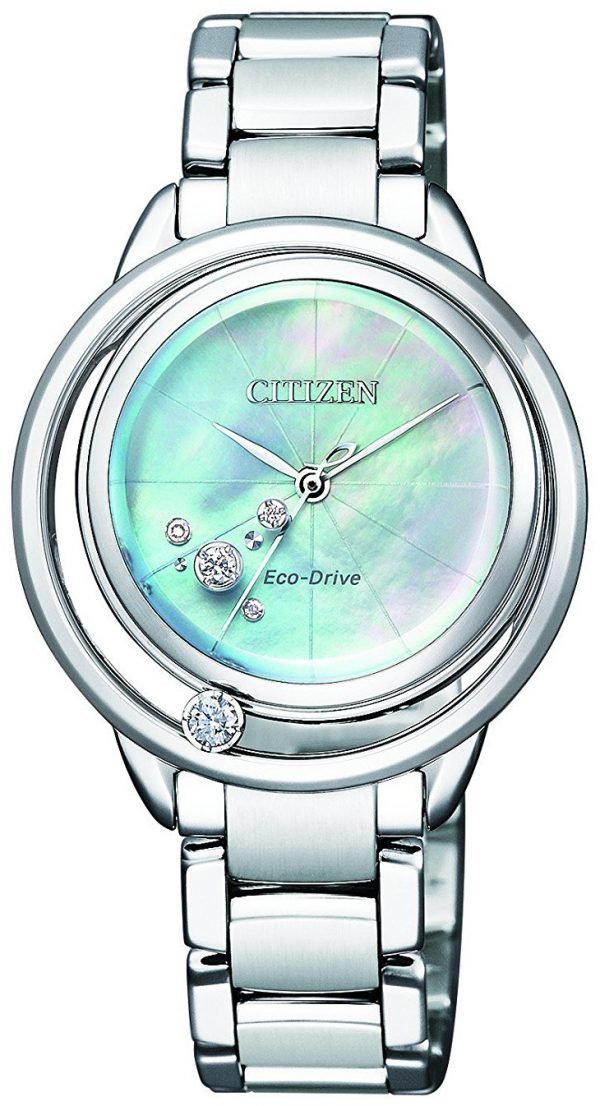 Citizen Elegance Ew5520-84d Kello Valkoinen / Teräs