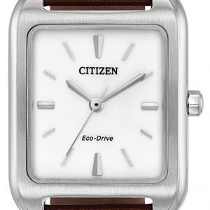 Citizen Em0490-08a Kello Valkoinen / Nahka