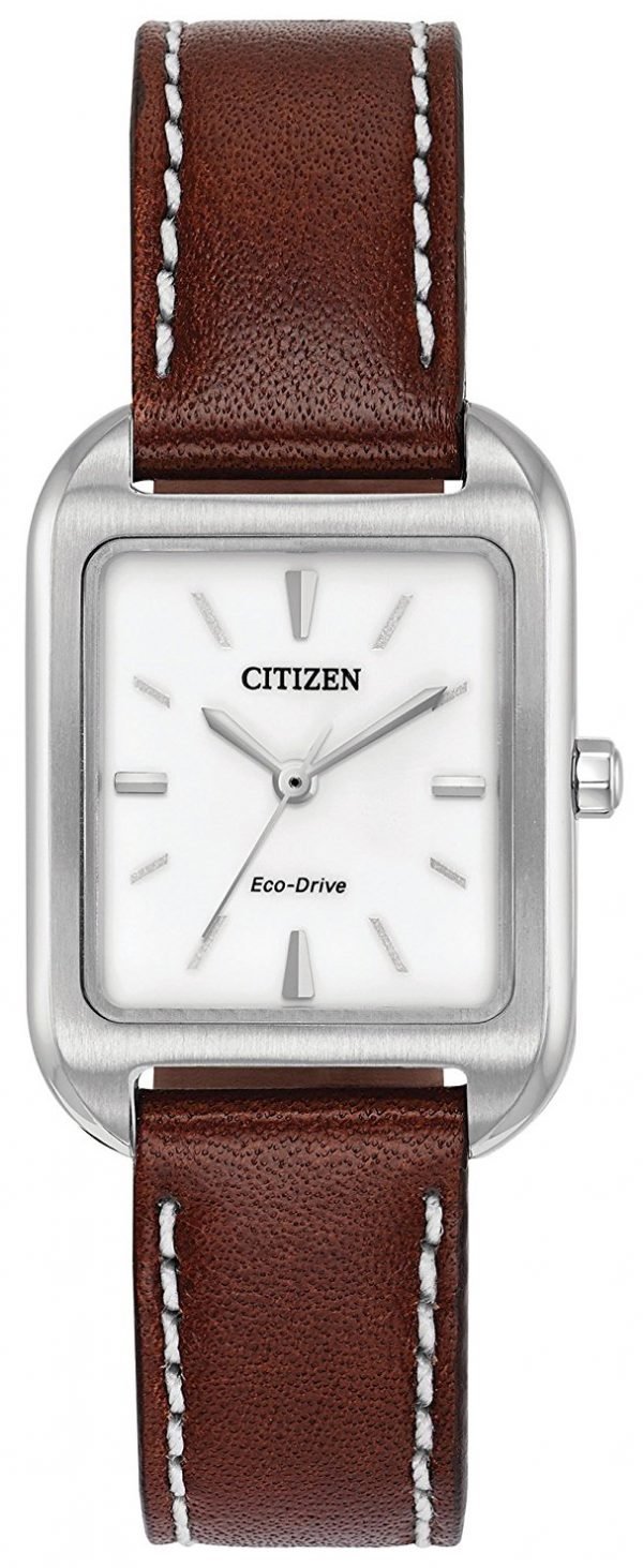 Citizen Em0490-08a Kello Valkoinen / Nahka