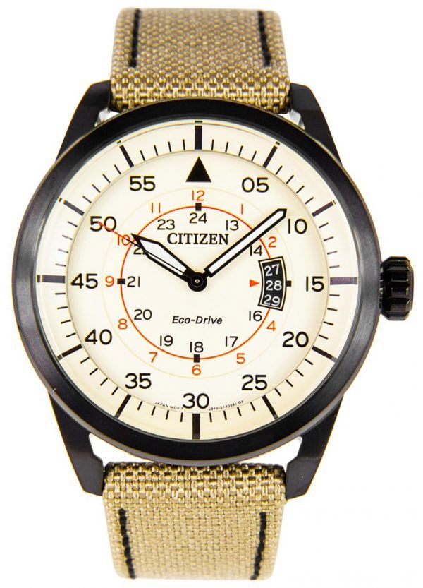 Citizen Leather Aw1365-19p Kello Beige / Nahka