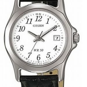 Citizen Leather Eu1950-04a Kello Valkoinen / Nahka