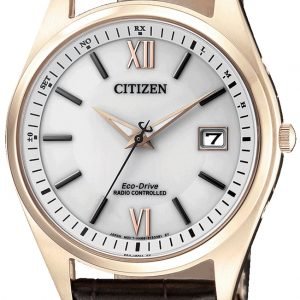 Citizen Radio Controlled As2053-11a Kello Hopea / Nahka