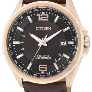 Citizen Radio Controlled Cb0017-03w Kello Ruskea / Nahka