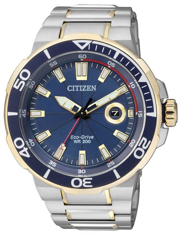 Citizen Sport Aw1424-62l Kello Sininen / Kullansävytetty