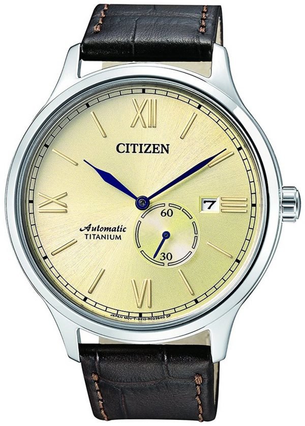 Citizen Titanium Nj0090-13p Kello Samppanja / Nahka