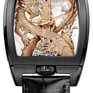 Corum Dragon 113.265.95-0001 Gd55r Kello Luurankokello / Nahka