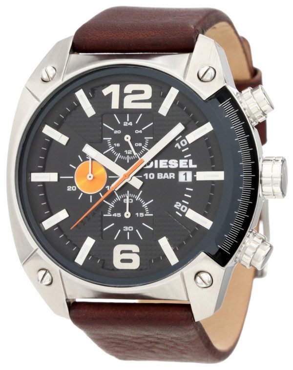 Diesel Chronograph Dz4204 Kello Musta / Nahka