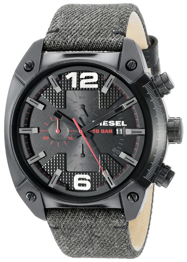 Diesel Chronograph Dz4373 Kello Musta / Nahka