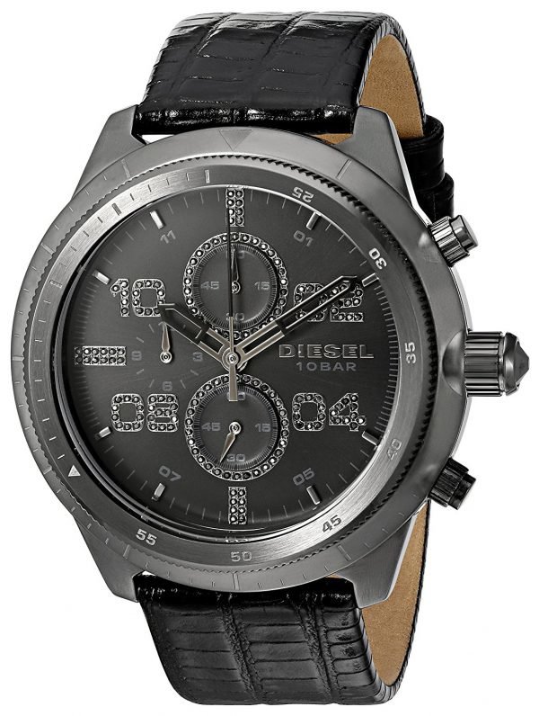 Diesel Chronograph Dz4437 Kello Musta / Nahka