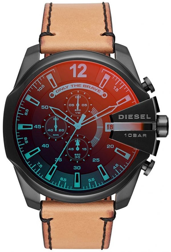 Diesel Chronograph Dz4476 Kello Musta / Nahka