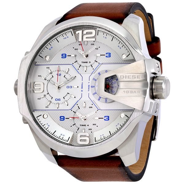 Diesel Chronograph Dz7374 Kello Hopea / Nahka