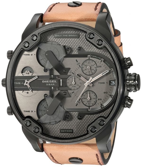 Diesel Chronograph Dz7406 Kello Harmaa / Nahka