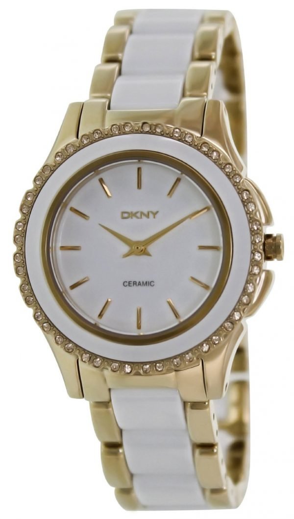 Dkny Ceramic Ny8829 Kello Valkoinen / Kullansävytetty Teräs