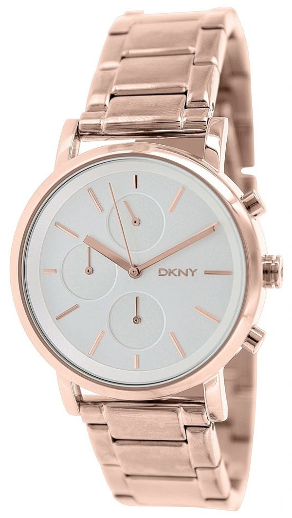 Dkny Chronograph Ny2275 Kello Hopea / Punakultasävyinen