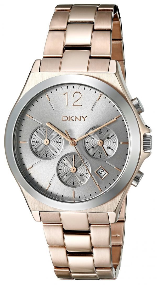 Dkny Chronograph Ny2453 Kello Hopea / Punakultasävyinen