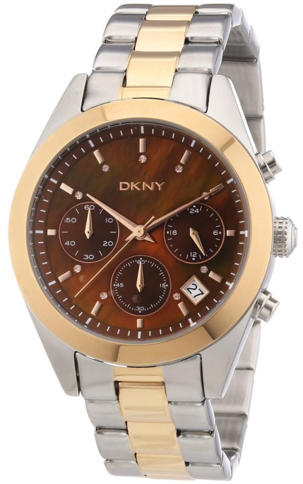 Dkny Chronograph Ny8515 Kello Ruskea / Kullansävytetty Teräs