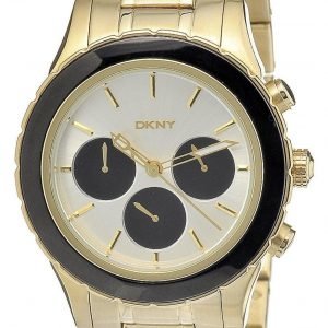 Dkny Chronograph Ny8656 Kello Hopea / Kullansävytetty Teräs