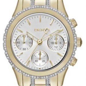 Dkny Chronograph Ny8707 Kello Hopea / Kullansävytetty Teräs