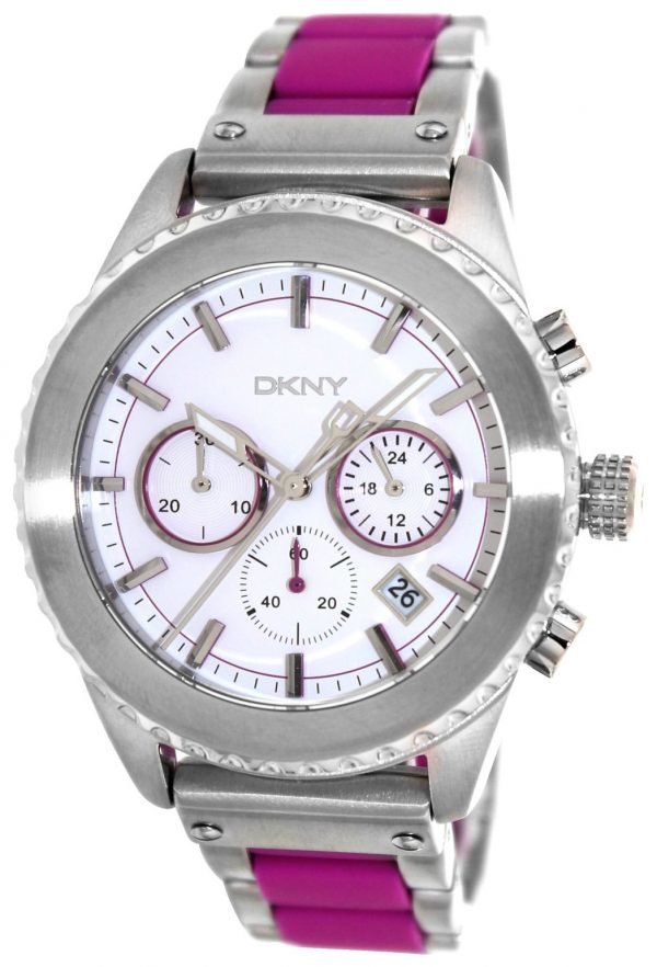 Dkny Chronograph Ny8763 Kello Valkoinen / Kumi