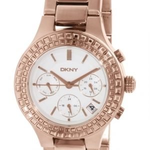 Dkny Crystal Ny2261 Kello Valkoinen / Punakultasävyinen