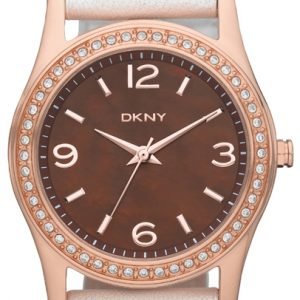 Dkny Glitz Ny8480 Kello Ruskea / Nahka