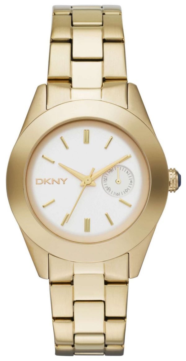 Dkny Jitney Ny2132 Kello Valkoinen / Kullanvärinen Teräs