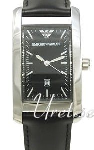 Emporio Armani Classic Ar0121 Kello Musta / Nahka