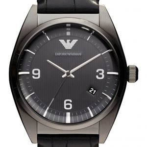 Emporio Armani Classic Ar0368 Kello Musta / Nahka