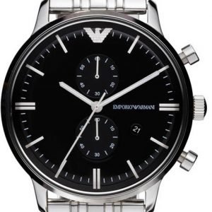 Emporio Armani Classic Ar0389 Kello Musta / Teräs