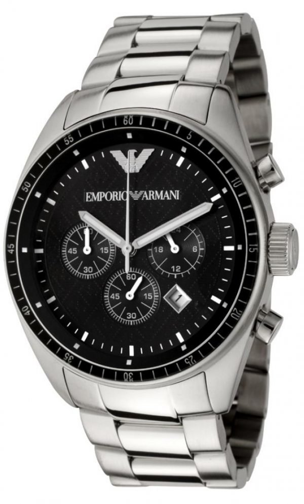 Emporio Armani Classic Ar0585 Kello Musta / Teräs