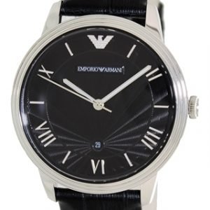 Emporio Armani Classic Ar1611 Kello Musta / Nahka