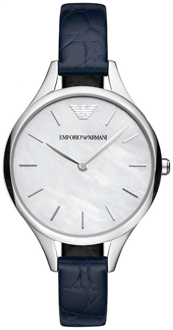 Emporio Armani Dress Ar11090 Kello Hopea / Nahka