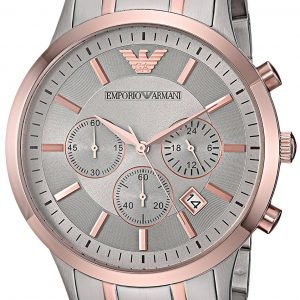 Emporio Armani Renato Ar11077 Kello Hopea / Punakultasävyinen