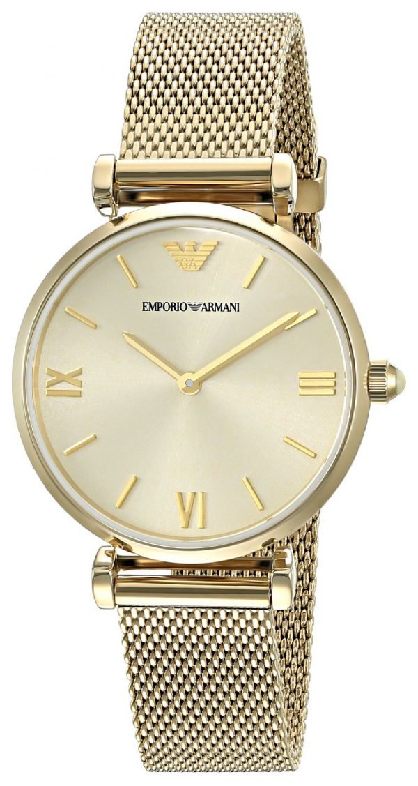 Emporio Armani Retro Ar1957 Kello Samppanja / Kullansävytetty