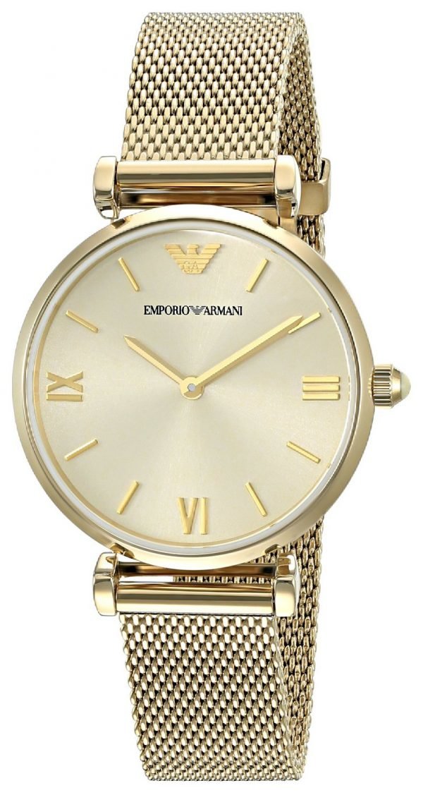 Emporio Armani Retro Ar1957 Kello Samppanja / Kullansävytetty